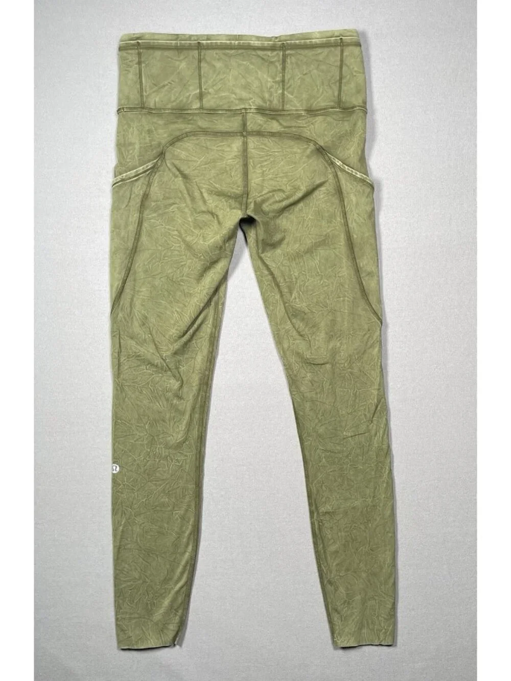 Lululemon Fast and Free High Rise Ice Dye Green Tight Leggings - Women Size 6